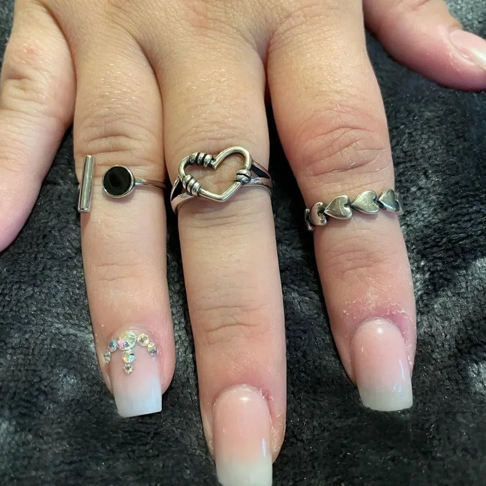 💕 3/$25 SS RING OF HEARTS ADJUSTABLE